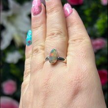 Load image into Gallery viewer, Ethiopian Opal Raw 925 Sterling Silver Ring - Size P 1/2 - Q
