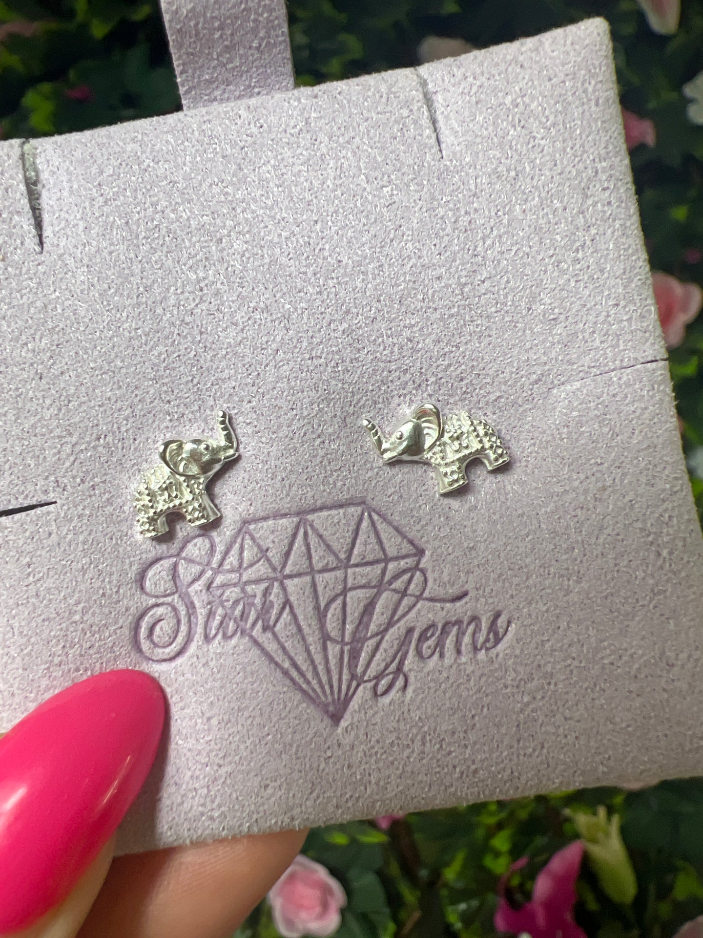 Elephant Studs Sterling Earrings