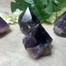 Load image into Gallery viewer, Amethyst Half &amp; Half Polished Raw Tower Points
