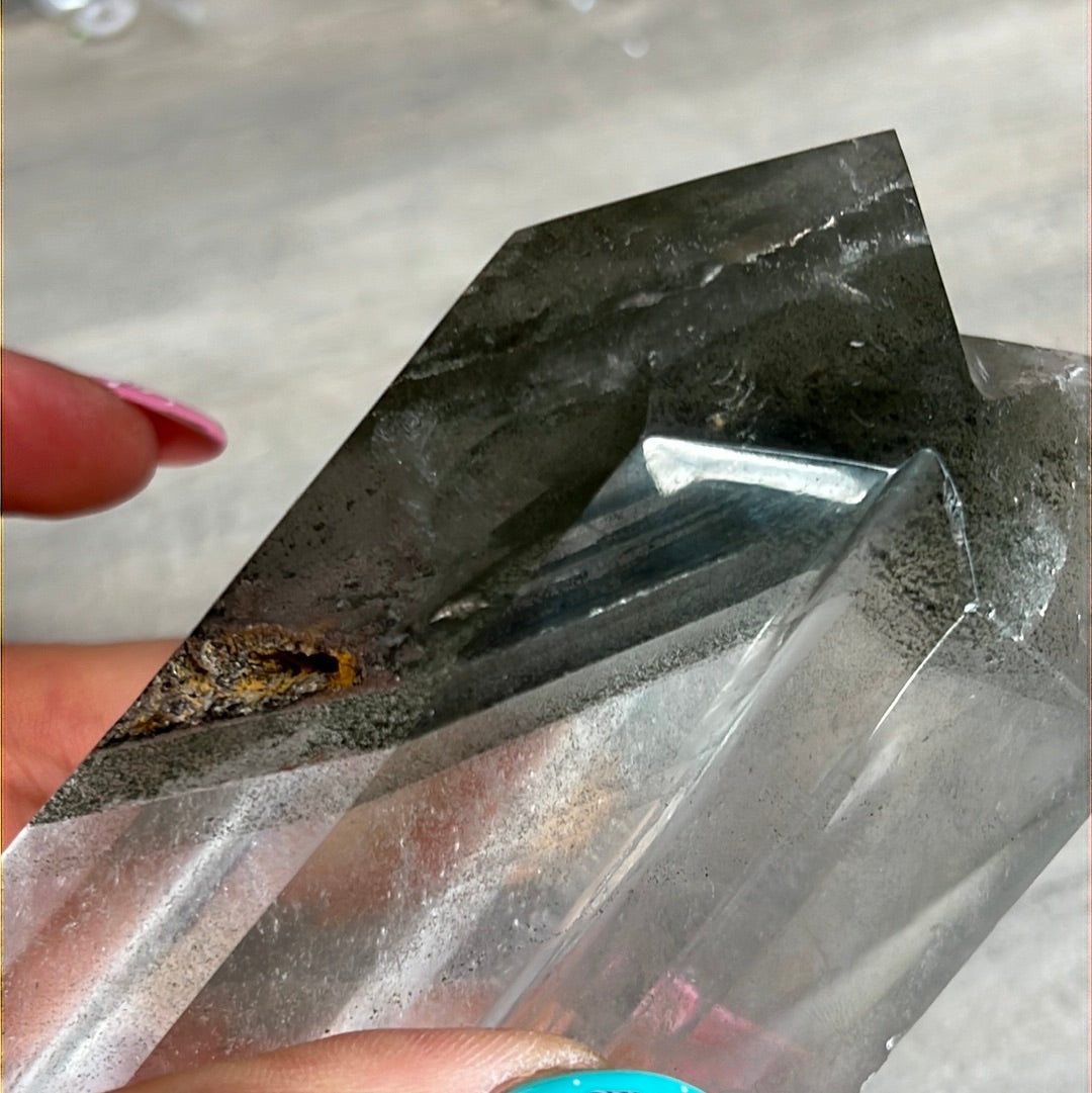 Twin Phantom Garden Quartz Tower Point