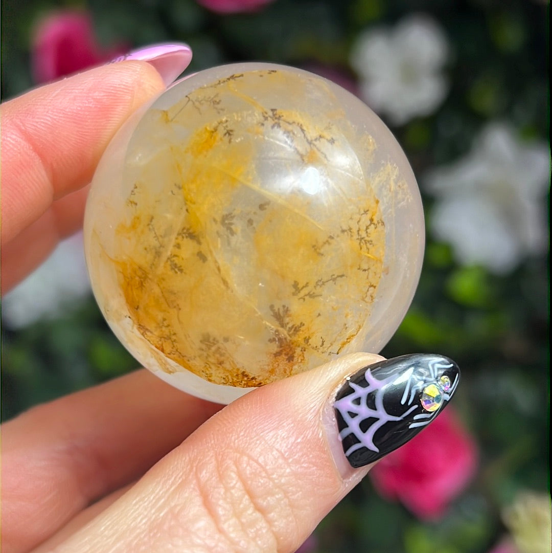 Stunning Dendritic Golden Healer Sphere