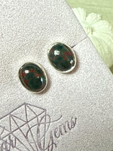 Load image into Gallery viewer, Bloodstone 925 Sterling Studs Earrings
