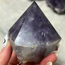 Load image into Gallery viewer, Amethyst Half &amp; Half Polished Raw Tower Points
