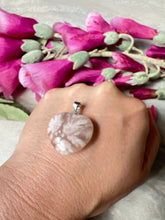 Load image into Gallery viewer, Flower Agate Heart Pendant - 925 Sterling Silver
