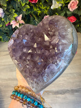 Load image into Gallery viewer, Large Amethyst Druzy Heart
