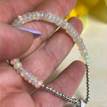 Load image into Gallery viewer, Ethiopian Opal Sterling Silver bead Bracelet
