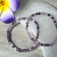 Load image into Gallery viewer, 4mm Lepidolite Bead Bracelet
