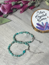 Load image into Gallery viewer, Amazonite PLATED adjustable Bracelet
