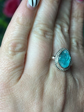 Load image into Gallery viewer, Apatite Raw 925 Sterling Silver Ring - Size P 1/2
