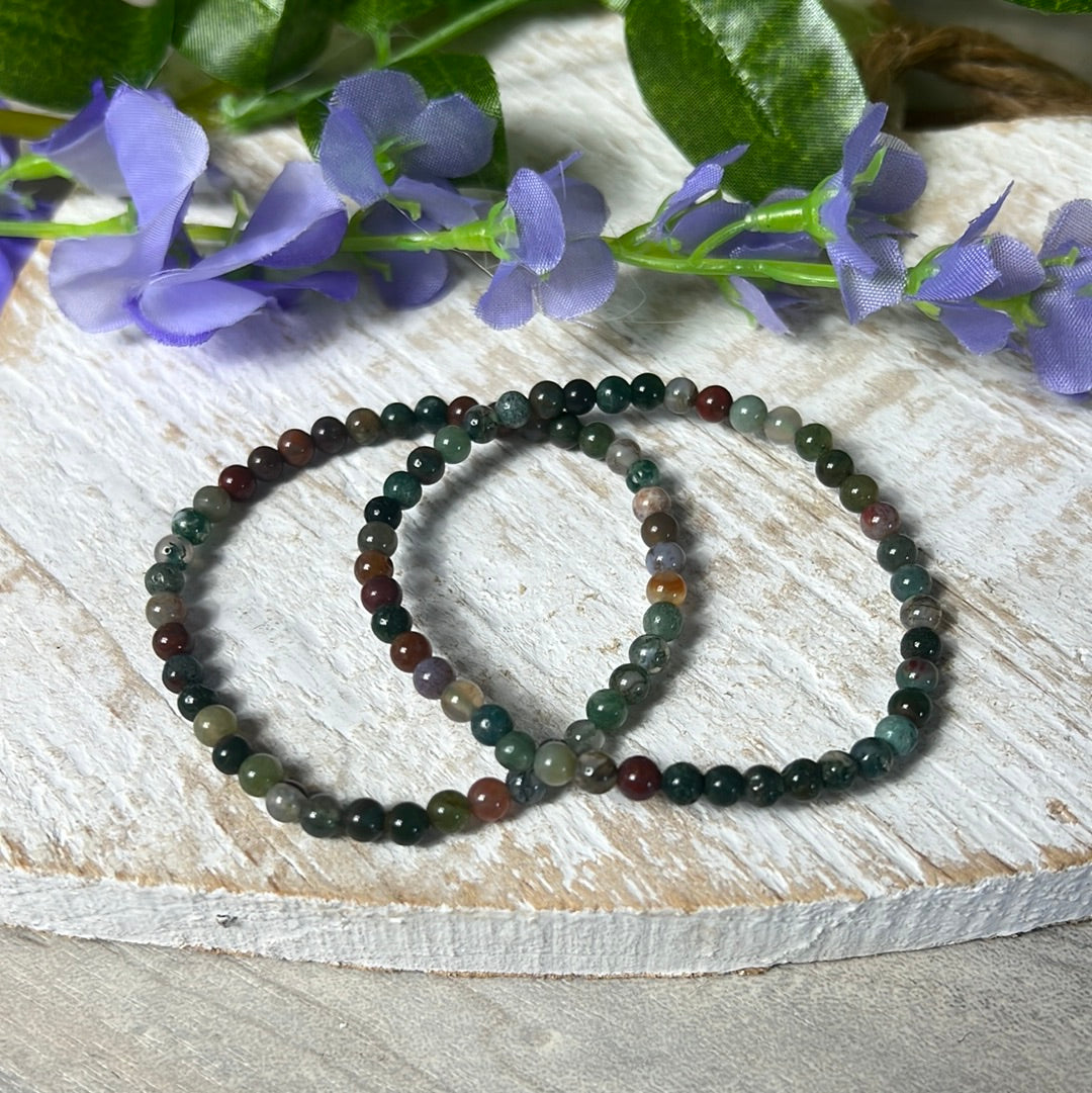 4mm Ocean Jasper Bead Bracelet