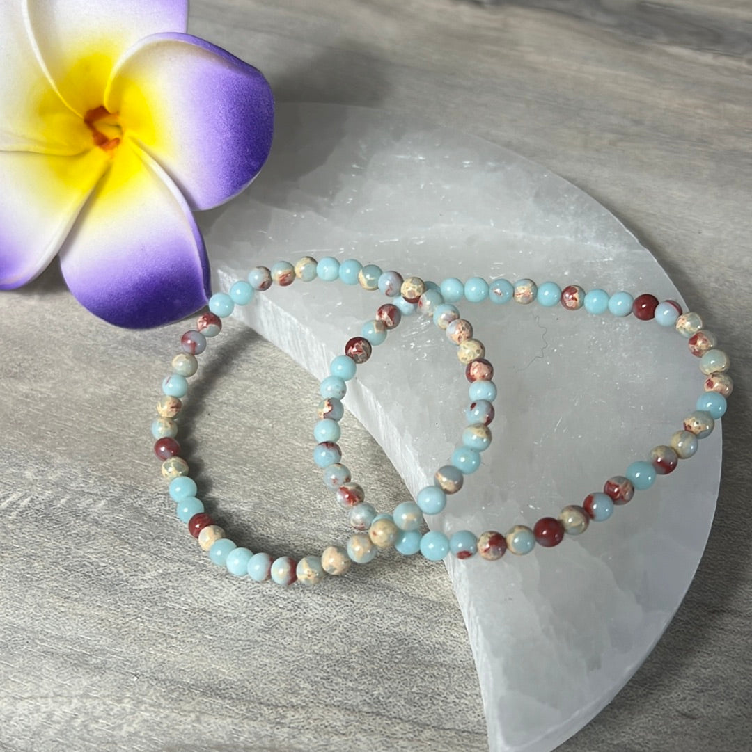 4mm Sea Sediment Bead Bracelet