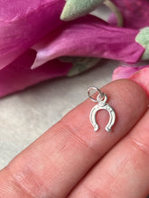 Load image into Gallery viewer, Mini Good Luck Horseshoe 925 Sterling Silver Pendant Charm
