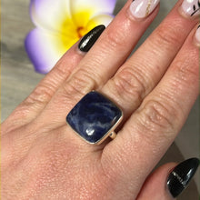 Load image into Gallery viewer, Sodalite 925 Silver Ring -  Size S
