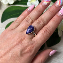 Load image into Gallery viewer, Adjustable Charoite 925 Sterling Silver Ring
