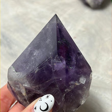 Load image into Gallery viewer, Amethyst Half &amp; Half Polished Raw Tower Points
