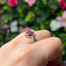 Load image into Gallery viewer, Ruby Natural 925 Silver Ring -  Size N 1/2
