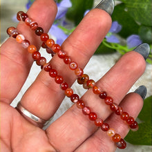 Load image into Gallery viewer, 4mm Carnelian Bead Bracelet
