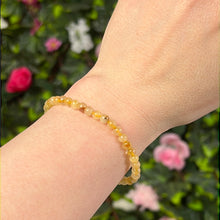 Load image into Gallery viewer, Golden Rutile - 4mm Bead Bracelet
