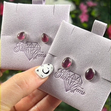 Load image into Gallery viewer, AA Natural Ruby 925 Sterling Silver Studs
