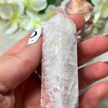 Load image into Gallery viewer, Druzy Sunstone Orchid and Orange Calcite Tower Points
