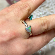 Load image into Gallery viewer, Ethiopian Opal Raw 925 Sterling Silver Ring - Size P 1/2
