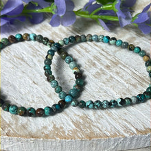 Load image into Gallery viewer, 4mm Natural African Turquoise bead bracelet
