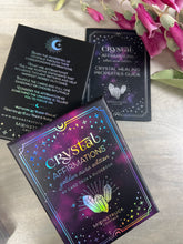 Load image into Gallery viewer, SILVER Crystal Affirmations Oracle Tarot Cards Card Original Deck - By Moonstruck Crystals
