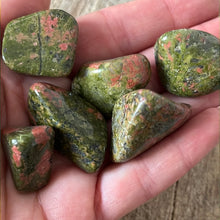 Load image into Gallery viewer, Unakite polished tumble tumblestone
