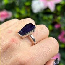 Load image into Gallery viewer, Amethyst Coffin 925 Sterling Silver Ring - Size U 1/2
