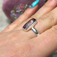 Load image into Gallery viewer, Amethyst Facet 925 Sterling Silver Ring - Size M - M 1/2
