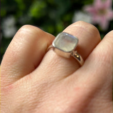 Load image into Gallery viewer, AA Facet Moonstone 925 Sterling Silver Ring - Size M 1/2

