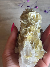 Load image into Gallery viewer, Rare Golden Star Mica plus calcite &amp; quartz Specimen
