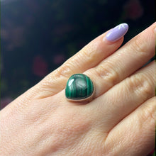 Load image into Gallery viewer, Malachite 925 Silver Ring -  Size K 1/2
