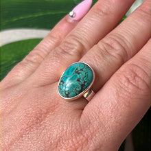 Load image into Gallery viewer, Adjustable Turquoise 925 Sterling Silver Ring
