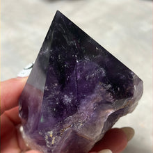 Load image into Gallery viewer, Amethyst Half &amp; Half Polished Raw Tower Points
