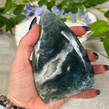 Load image into Gallery viewer, Moss Agate Freeform Flame
