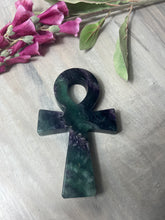 Load image into Gallery viewer, XL Fluorite Ankh Carving
