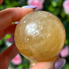 Load image into Gallery viewer, Honey Calcite - yellow optical calcite Sphere
