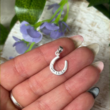 Load image into Gallery viewer, Good Luck Horseshoe 925 Sterling Silver Pendant Charm
