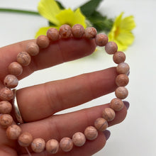 Load image into Gallery viewer, Pink Petal Agate Bead Bracelet
