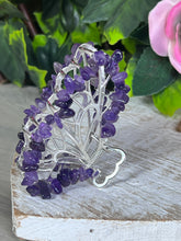 Load image into Gallery viewer, Butterfly Gemstone Chip Hair Clip
