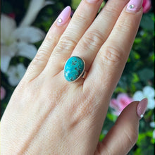 Load image into Gallery viewer, Adjustable Turquoise 925 Sterling Silver Ring
