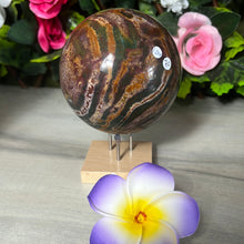 Load image into Gallery viewer, XL Ocean Jasper OJ Sphere
