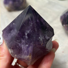 Load image into Gallery viewer, Amethyst Half &amp; Half Polished Raw Tower Points
