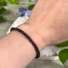 Load image into Gallery viewer, 4mm Garnet Bead Bracelet
