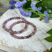 Load image into Gallery viewer, Lavender Rose 6mm Bead Bracelet
