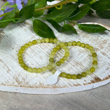 Load image into Gallery viewer, Yellow Jade Bead Bracelet 6mm
