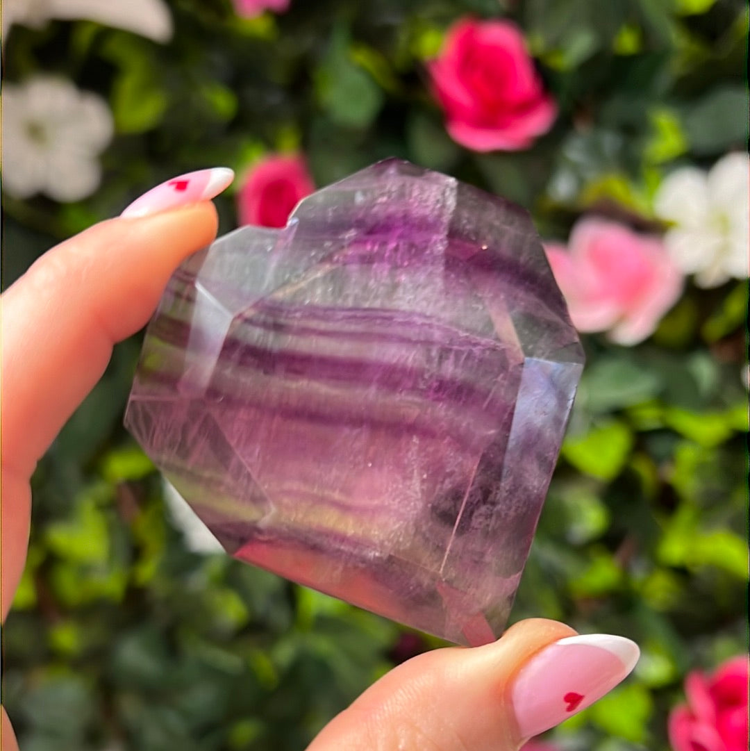 Facet Fluorite Heart