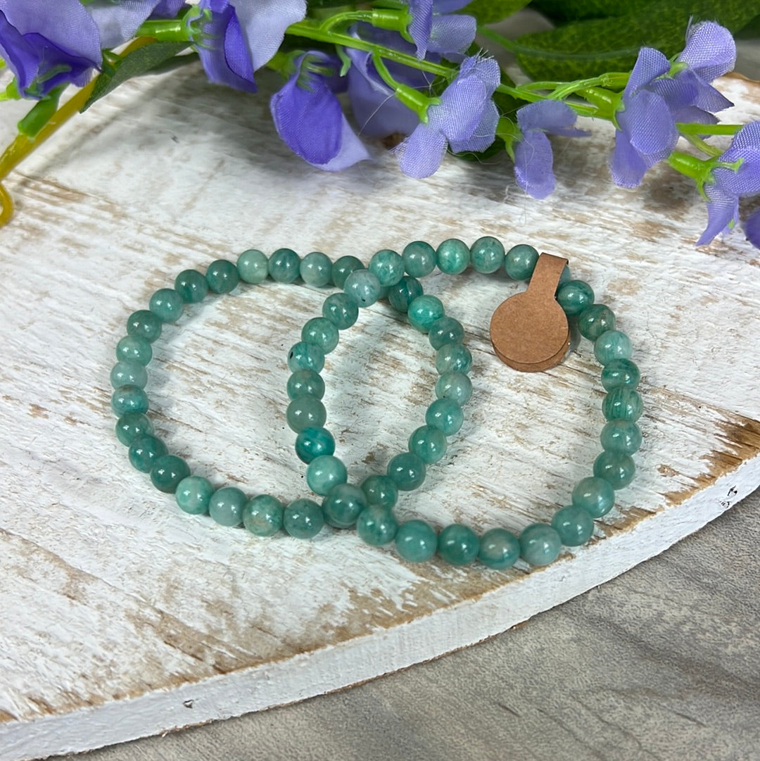 A GRADE Amazonite Bead Bracelet