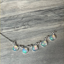 Load image into Gallery viewer, Ethiopian Opal Sterling Drop Necklace
